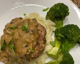 Foto langkah ke 5 dari resep Diet Hamburger steak with mushroom gravy (western).