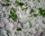 A picture of step 3 of Dosa(onion, tomato and egg).