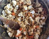 A picture of step 2 of Roasted cauliflower and chickpeas.