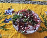 A picture of step 11 of Shahi Dahi bhalle.