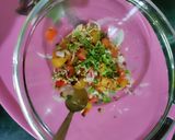 A picture of step 2 of Moong Sprouts Chaat.