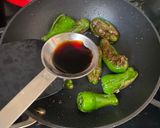 A picture of step 3 of Japanese style padron peppers with soy sauce and sugar 🫑 - Batch cooking idea 💡.