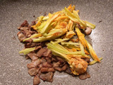 Spaghetti porcini e fiori di zucca