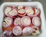 A picture of step 2 of Kofta in the oven.