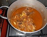 A picture of step 2 of Chevron stew color pepper soup.