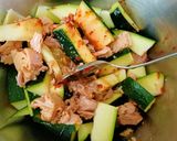 Une image de l'étape 2 de Gratin de courgettes au thon au woodfire.