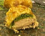 รูปขั้นตอนการทำที่ 5 ของ แซลมอนเวลลิงตัน (Salmon Wellington or Salmon En Croute)