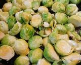 A picture of step 2 of Brussels Sprouts.