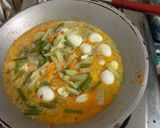 Foto langkah ke 4 dari resep Sayur Kelo Santan Labu Siam, Telor Puyuh, Kacang Panjang, Tempe, Wortel.