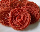 A picture of step 6 of Beetroot Chakri#foodphotographychallenge.