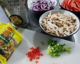 A picture of step 1 of Cheeting Chicken Noodles.