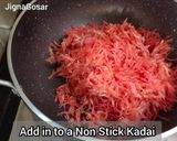 A picture of step 1 of Gajar ka Halwa.