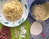 Foto langkah ke 1 dari resep Pasta carbonara.