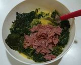 Foto langkah ke 3 dari resep Omelet bayam panggang with cheese and smoke beef (spinach cheese combo with smoke beef).