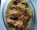 Sült csirkecomb krumpli ágyon recept fázis 6 fotója