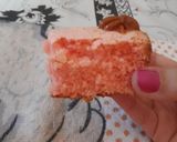 Foto del paso 7 de la receta: Bizcochuelo de frutilla en forma de ♥