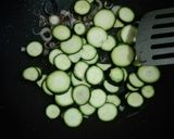 A picture of step 4 of Zucchini noodles with egg# unique noodles recipe.