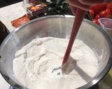 A picture of step 3 of Emma and Charlotte’s ‘special’ gluten free muffins.