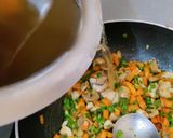A picture of step 1 of Veg Hot and Sour Soup.