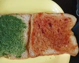 A picture of step 2 of Bombay Sandwich.