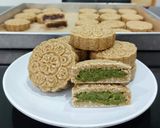 Foto langkah ke 1 dari resep Anabolic Oat Crusted Pandan Mooncake |High Protein, Low Calorie, Sugar & Gluten Free.