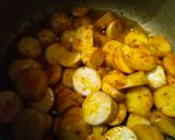 A picture of step 3 of Arbi ki sabji.