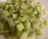 Foto del paso 1 de la receta: Muffins de falsa manzana con miga
