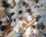 A picture of step 5 of Fruits & black chickpeas salad with creamy_mayo dressing.
