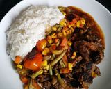 Foto langkah ke 3 dari resep Grilled Beef and Veggies with Homemade BBQ Sauce.