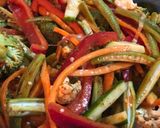 A picture of step 3 of Air fried marinated-vegetables.