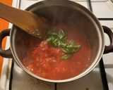 A picture of step 3 of Chicken Parm 🍗🥫🧀.