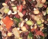 A picture of step 6 of Veggies and fruits and beans and chickpea salad with lemon.