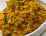 A picture of step 10 of Corn and beans palm oil rice.