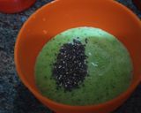 A picture of step 2 of 10 ingredient smoothie 😝.