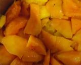 A picture of step 1 of Mango jam.