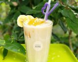 Hình bước làm 3 của món Sinh tố Chuối Đào
