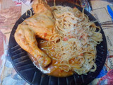 Tallarines con salsa de Pollo 🍝
