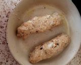 A picture of step 4 of My Stuffed Peppered Chicken breast with Homemade Chips + Peas.