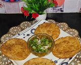 A picture of step 4 of Dal pakwan.
