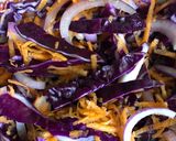 A picture of step 2 of Crunchy rainbow slaw.