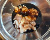 A picture of step 1 of Chicken & Hotdog Fried Rice Recipe.