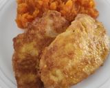 Párizsi csirkemell édesburgonyapürével recept fázis 4 fotója
