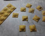 A picture of step 3 of Eggplant Ravioli with Swordfish Sauce.