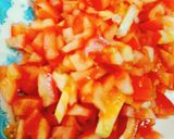 Hình bước làm 1 của món Trứng chần sauce cà chua