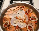 รูปขั้นตอนการทำที่ 9 ของ ปาเอญ่าซีฟู้ด ข้าวอบสเปน (Paella)