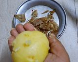 A picture of step 1 of Aaloo palak sev.