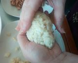 A picture of step 5 of Arancini - mozzarella and ragù stuffed rice balls.