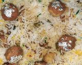 A picture of step 7 of Shahi kofta Biryani 😊.