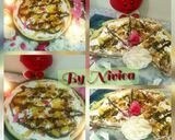 A picture of step 5 of Choco Fruity Creamy pizza.