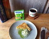 Foto langkah ke 4 dari resep Roti Panggang Keju Matcha.